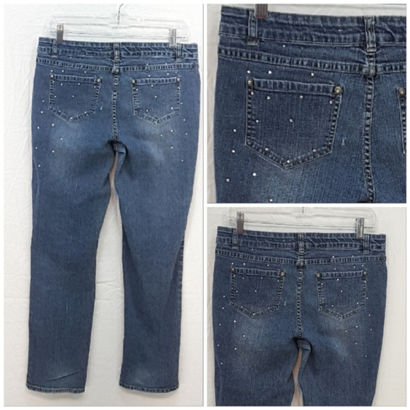 *GIRL* TOTAL GIRL, Sparkly Denim Jeans, size 16.5 - Picture 6 of 8